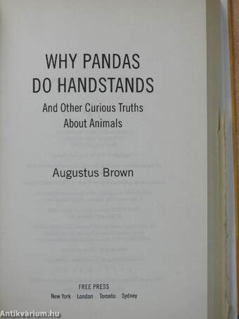 Why pandas do handstands