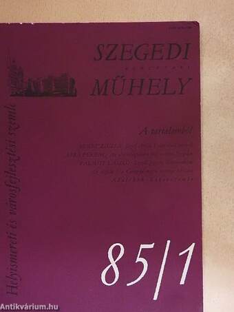 Szegedi Könyvtári Műhely 1985/1-4.