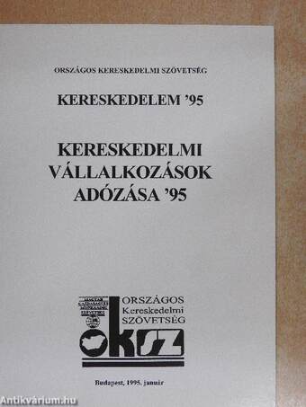 Kereskedelmi vállalkozások adózása '95