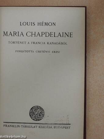 Maria Chapdelaine