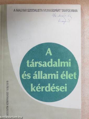 A társadalmi és állami élet kérdései 1978/1979