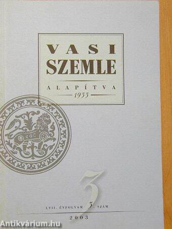 Vasi Szemle 2003/3.