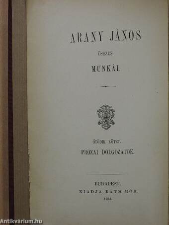 Arany János prózai dolgozatai