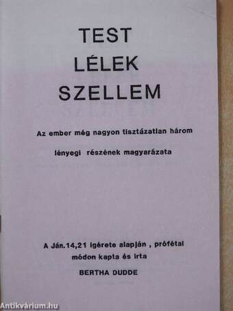 Test, lélek, szellem