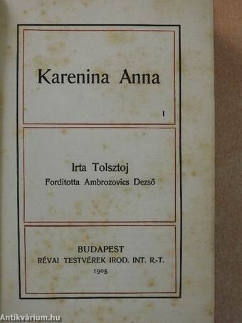 Karenina Anna I-II.