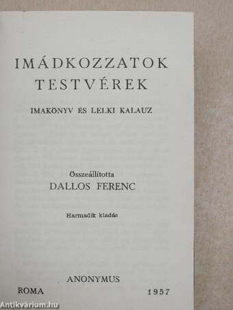 Imádkozzatok testvérek