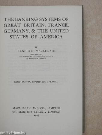 The Banking Systems of Great Britain, France, Germany, & the United States of America