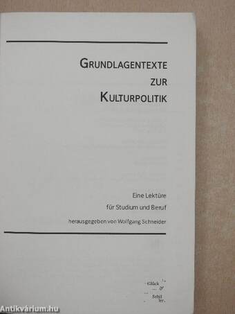 Grundlagentexte zur Kulturpolitik