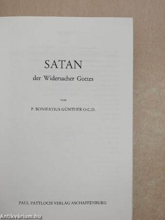 Satan der Widersacher Gottes