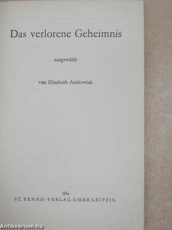 Das verlorene Geheimnis