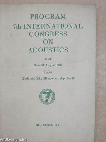 Program 7th International Congress on Acoustics