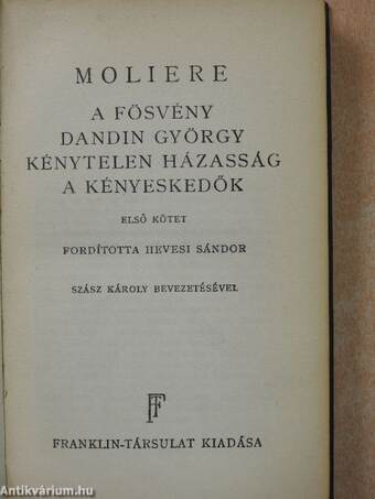 Moliére I. (töredék)