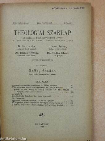 Theologiai szaklap 1914. december