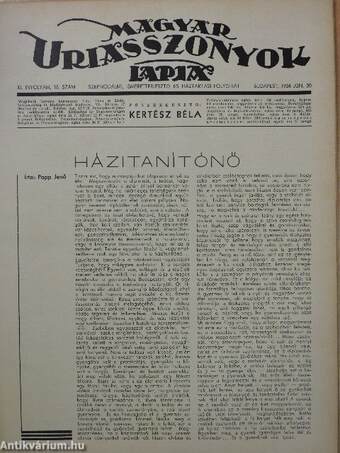 Magyar Uriasszonyok Lapja 1934. június 20.