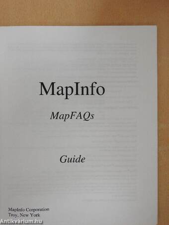 MapInfo MapFAQs - Guide