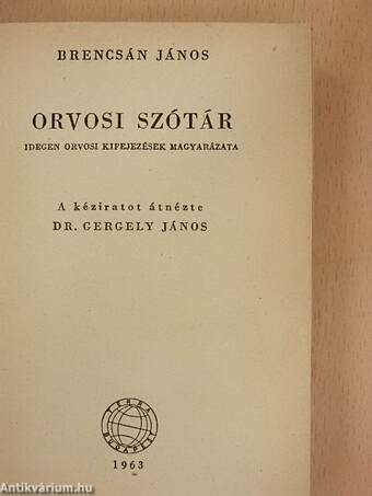 Orvosi szótár