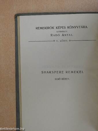 Shakspere remekei I.