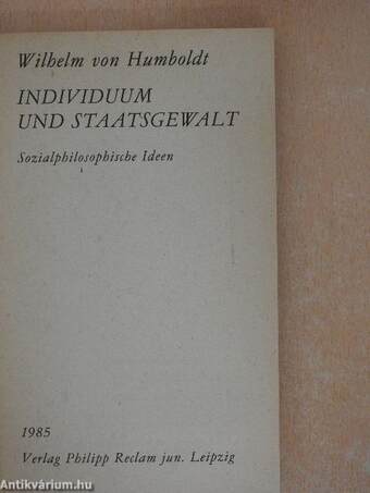 Individuum und Staatsgewalt