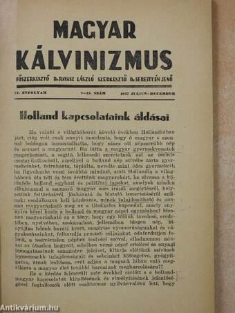 Magyar Kálvinizmus 1937. július-december