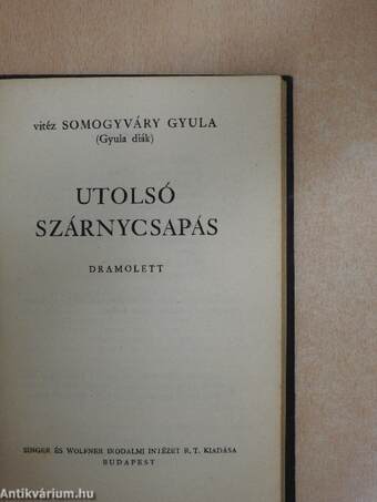 Virrasztó a ködben/A virágember/Utolsó szárnycsapás/A fiú nem üthet vissza