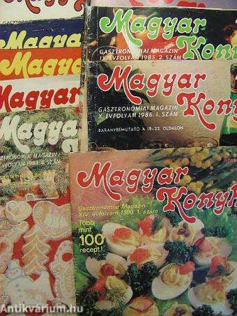 Magyar Konyha 1978-1980., 1983-1986., 1990. (vegyes számok) (9 darab)