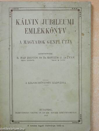 Kálvin jubileumi emlékkönyv