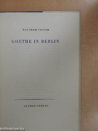 Goethe in Berlin