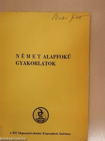 Német alapfokú gyakorlatok