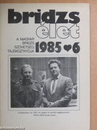 Bridzsélet 1985/6.