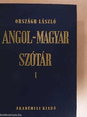 Angol-magyar szótár I-II.