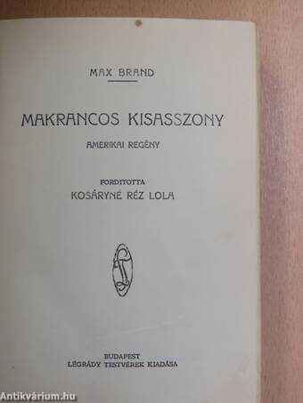 Makrancos kisasszony