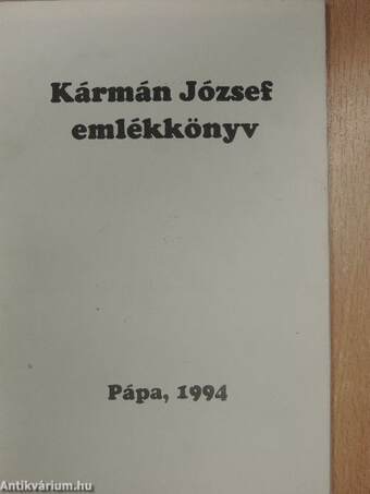 Kármán József emlékkönyv