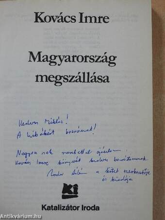 Magyarország megszállása (dedikált példány)