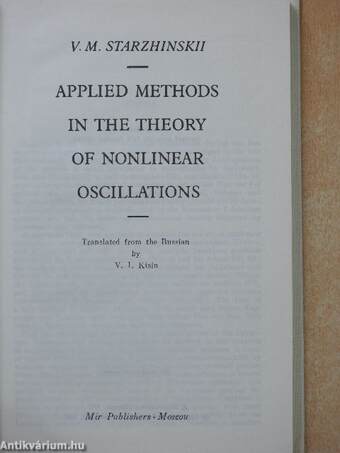 Applied Methods in the Theory of Nonlinear Oscillations