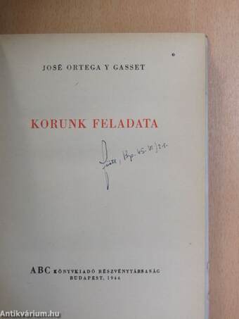 Korunk feladata