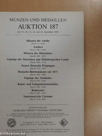 Münzen und Medaillen Antiken Auktion 187