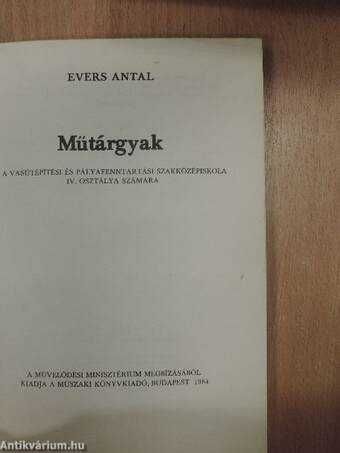 Műtárgyak