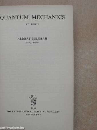 Quantum Mechanics I.