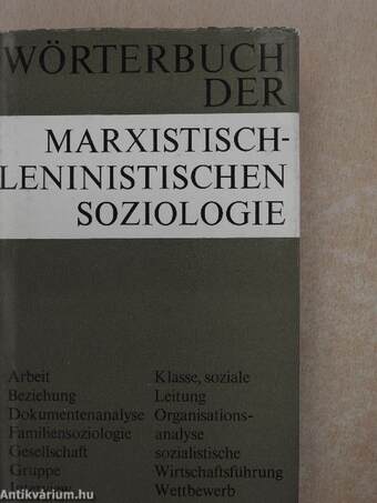 Wörterbuch der Marxistisch-Leninistichen Soziologie