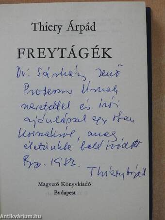 Freytágék (dedikált példány)