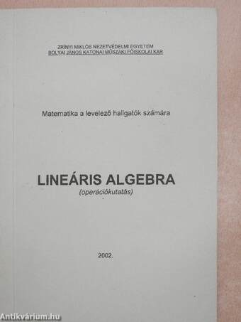 Lineáris algebra 