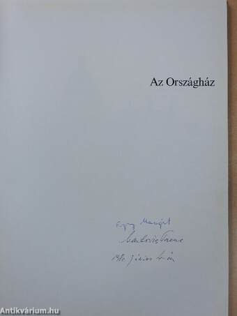 Az Országház (aláírt példány)