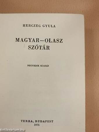 Magyar-olasz szótár