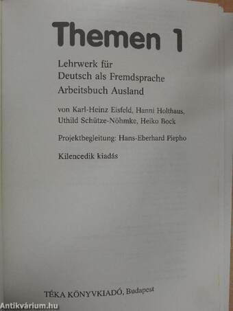 Themen 1 - Arbeitsbuch