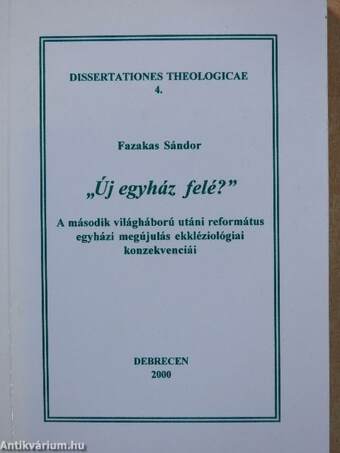 "Új egyház felé?" (dedikált példány)