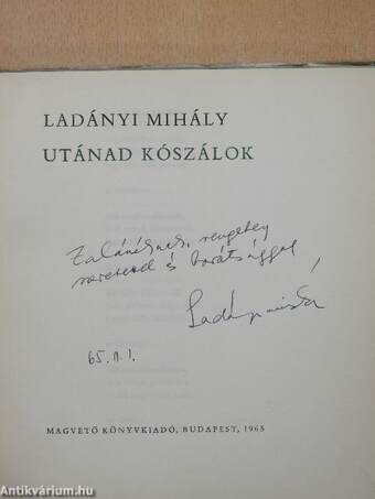 Utánad kószálok (dedikált példány)