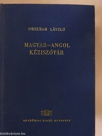 Magyar-angol kéziszótár