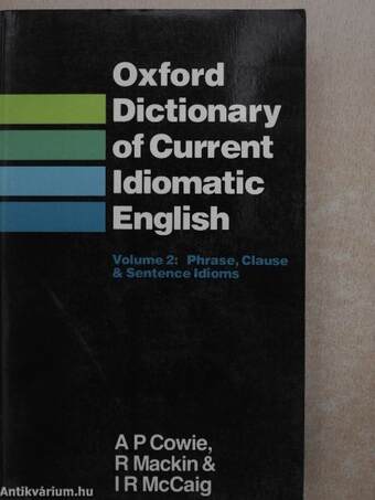 Oxford Dictionary of Current Idiomatic English II.