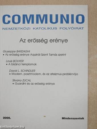 Communio 2000. Mindenszentek