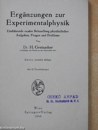 Ergänzungen zur Experimentalphysik